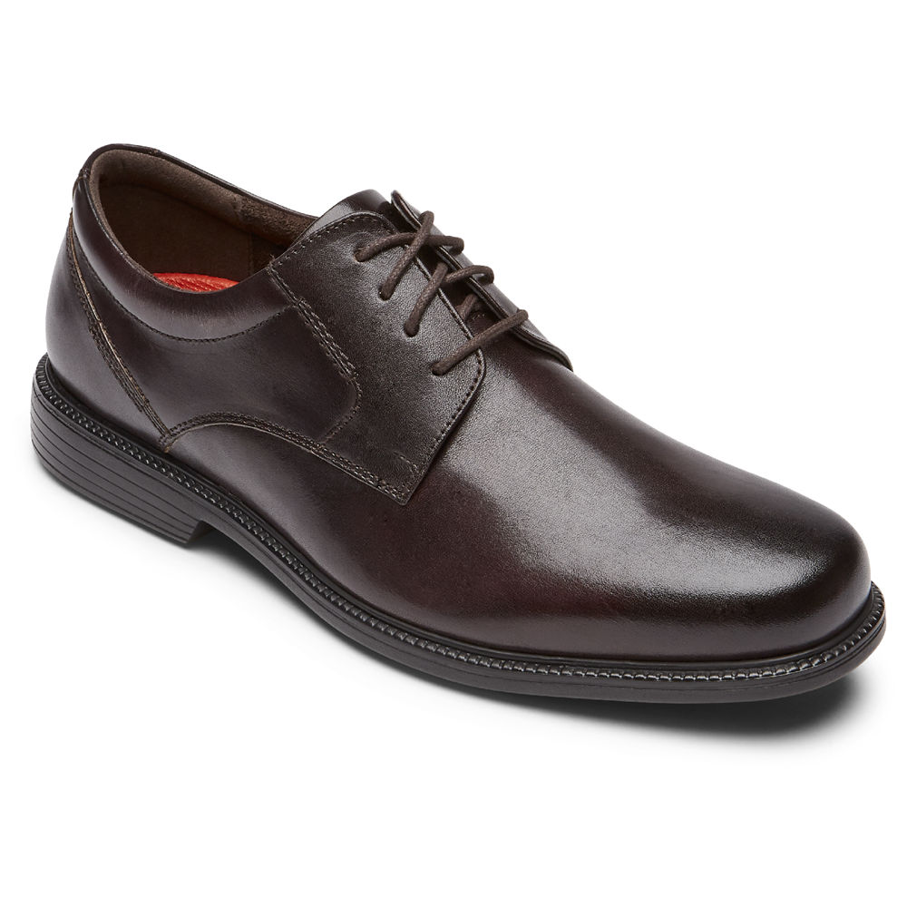 Oxfords Rockport Homem Marrom Escuro - Charles Road Plain Toe - 15679YVDC